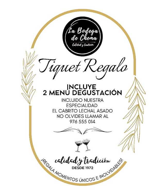 Regala un menú para dos personas
